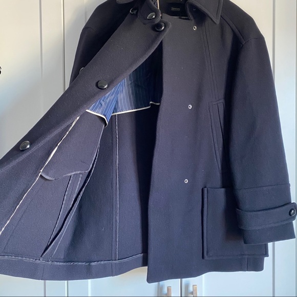 NWT Massimo Dutti Peacoat in Navy Blue - Picture 3 of 7